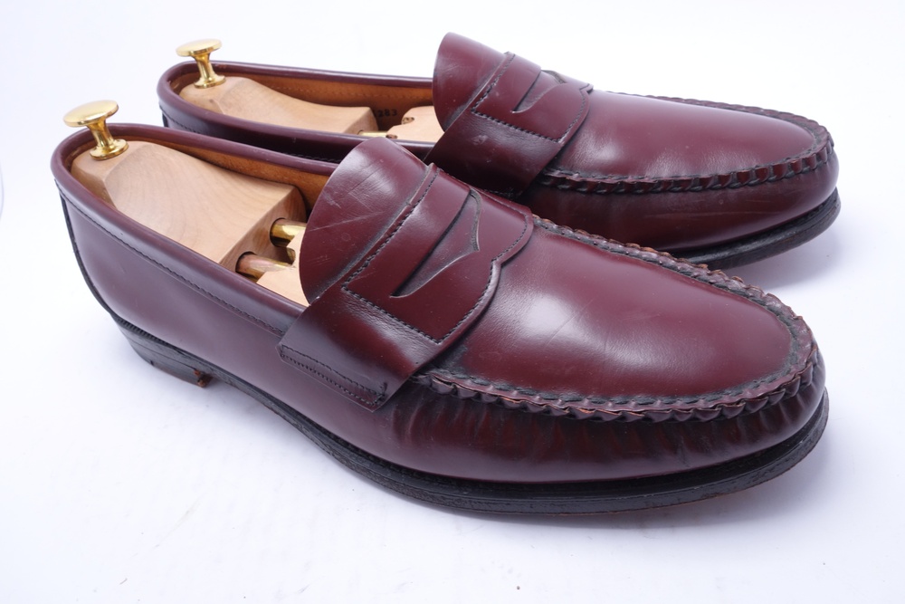 Brooks Brothers Shoes Mens Size 12 D Red Leather Penny Loafers Slip On Made USA